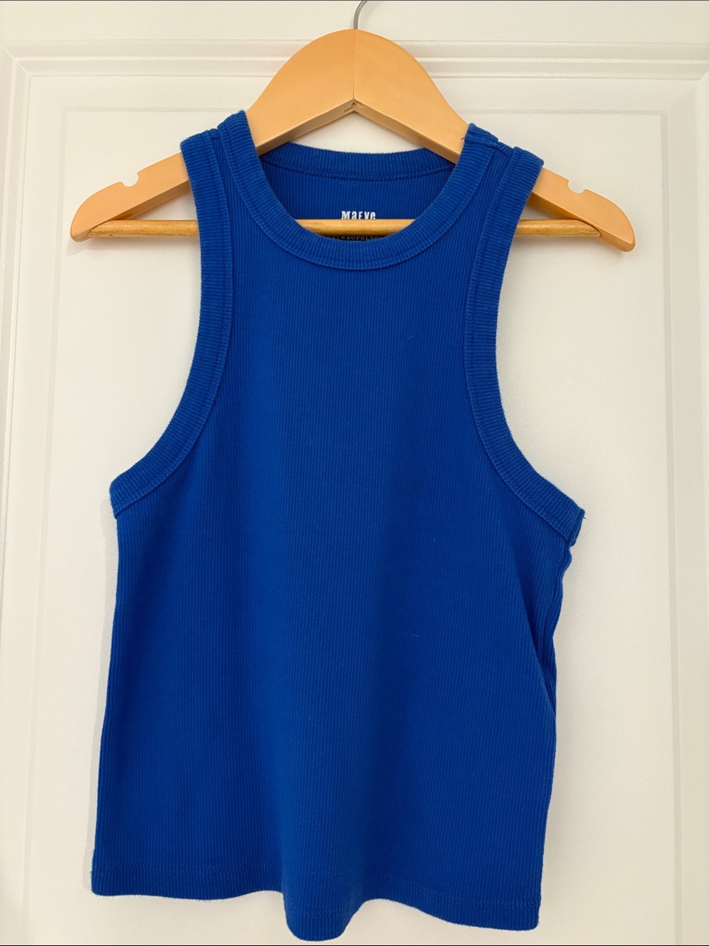 Maeve Royal Blue Ribbed Crewneck Tank